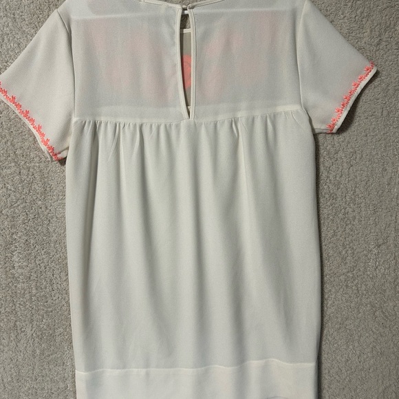 Umgee Embroidered Women’s Shirt. White And Peach Size Medium. Casual Workwear - Picture 3 of 6